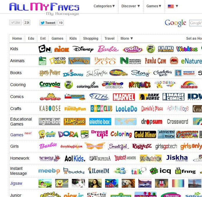 Allmyfaves for Kids and Homework Help!